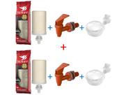 KIT 2 Refil Vela Filtro Barro São João + 2 Torneira + 2 Boia