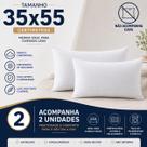 Kit 2 Refis Almofada Baquete 35x55 Fibra Siliconada Enchimento Confortável