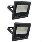 Kit 2 Refletor Externo Super Led Holofote 50W área IP66 Branco Frio 6500k