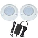 Kit 2 Refletor Hiper LED 16W Frente New + Fonte 3A Brustec