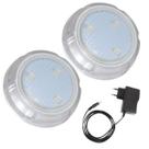 Kit 2 Refletor Hiper Led 6W Azul Policarbonato + Fonte 1A Kit 2 Refletor Hiper Led 6W Azul Policarbonato + Fonte 1A