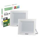 Kit 2 Refletor Holofote Led 100w 3000k Branco Taschibra