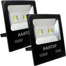 Kit 2 Refletor Led Branco 100w para Jardim com Proteção IP65 IP66 e Alta Potência Kit 2 Refletor Led Branco 100w para Jardim com Proteção IP65 IP66 e Alta Potência