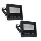 Kit 2 Refletor Led Holofote 30w área Externa IP66 Branco Frio 6500k