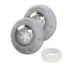 Kit 2 Refletor Led RGB 9W Para Piscina Luxpool Com Cabo 10M