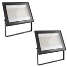 KIT 2 Refletor LED Start 200w IP66 Prova D' Água Luz Amarela