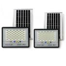 Kit 2 Refletor Solar 200w Externo Holofote Led Potente Ip67 para Quadra Campo Condomínio Prédio Garagem Piscina