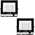 Kit 2 Refletores Holofote 50w Prova d'água 4500lm Volter