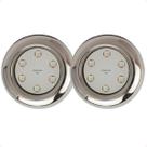 Kit 2 Refletores Led 9w RGB Inox S para Iluminação Piscina