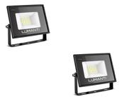 Kit 2 Refletores LED retangular IP65 30W 5500k LUMANTI