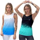 Kit 2 Regata Feminina Moda Fitness Musculação Caminhada Academia Proteção UV50