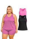 Kit 2 Regata Nadador Dryfit Fitness Academia Plus Size