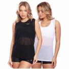 Kit 2 Regata Tule Transparente Treino Academia Fitness Casual