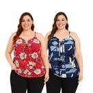 Kit 2 Regatas Feminina Verão Soltinhas Malha Fria liganete