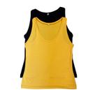 Kit 2 Regatas Femininas Decote Canoa em Viscolycra Preto e Amarelo