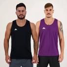Kit 2 Regatas Kappa Basic Preta e Roxa