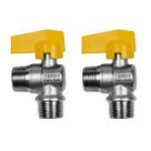 Kit 2 Registro Válvula Esférica 90 RM X RM 1/2'' Pex Gás