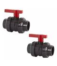 Kit 2 Registros Em Pvc P/ Piscina Com 2 Uniões 50mm