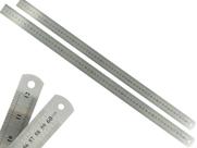 Kit 2 Réguas Rígida Metal Inoxidável Escritório Escolar Engenheiro Maquetes Marcação Baixo Relevo 60 cm