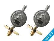 Kit 2 Reguladores Gas Botijao Registro Válvula Fogão 4 Bocas