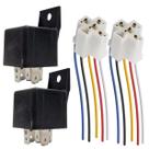 Kit 2 Relé 5 Termináis Universal Reversor + Chicote Soquete