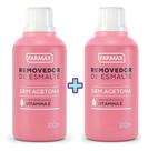 Kit 2 Removedor Esmalte Sem Acetona Hidratante Farmax 100ml