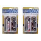 Kit 2 Reparador De Pneu Furado Remendo Reparo Rápido C/ 8 Pçs