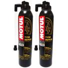 Kit 2 Reparadores Instantâneos Vacina Socorro de Pneu Furado Motul P3 Tyre Repair
