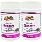 Kit 2 Resveratrol - Óleo de Semente de Uva 1400mg 120 cápsulas - Rei Terra