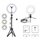 Kit 2 Ring Light 10 Pol E 6 Pol + Tripé E 1 Tripé 2 Metros