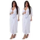 Kit 2 robe noiva feminino roupão de renda luxo hobe brc Kit 2 robe noiva feminino roupão de renda luxo hobe brc