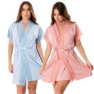 Kit 2 Robe Romantic Renda Hobby Feminino Roupão Confortável Linha Noite Noiva Kit 2 Robe Romantic Renda Hobby Feminino Roupão Confortável Linha Noite Noiva
