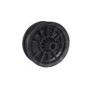 Kit 2 Roda Aro Plástico Preto Carrinho Mão Eixo 1" -Metasul