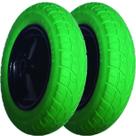 Kit 2 Roda Maciça 325x8 Pu Super Elástica Anti-Furos Buffalo