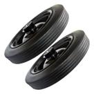 Kit 2 Roda Maciça 8 Pol. Pneu Para Carrinho Mão Carga