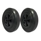 Kit 2 Rodas 8” para Container de Lixo Plástico Reforçadas, Impermeáveis e Leves