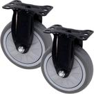 Kit 2 Rodas de Rodízio Outras Marcas Reforçado para Móveis 125x32mm Poliuretano Cinza Kit 2 Rodas de Rodízio Outras Marcas Reforçado para Móveis 125x32mm Poliuretano Cinza