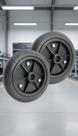 Kit 2 Rodas Maciças PVC 9 Polegadas Furo 7/8 120kg