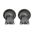 Kit 2 Rodinhas Cinza 5 Pol BP Sem freio com Placa Fixa