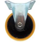 Kit 2 Rodizio Fixo 3 Polegadas com Placa sem Freio PU para 300kg Kit 2 Rodizio Fixo 3 Polegadas com Placa sem Freio PU para 300kg