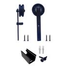 Kit 2 Roldanas e 1 Guia para Trilho Cantoneira Ferro - Preto - Al-Fer