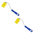Kit 2 Rolo Espuma Tigre 5cm com Suporte Pintura Simples