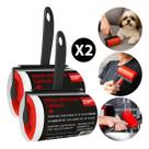 Kit 2 Rolos Adesivo Lavável Tira Pelo Cabelo Roupa Sofá Pets Powermaid
