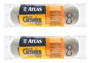 Kit 2 Rolos De Lã De Carneiro + Lã De Poliéster 23cm Atlas Kit 2 Rolos De Lã De Carneiro + Lã De Poliéster 23cm Atlas