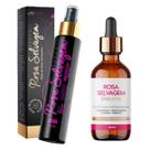 Kit 2 Rosa Selvagem Clareador Íntimo Mancha: Óleo Corpo Axila Virilha+ Sérum Facial Antirrugas Vegano