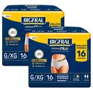 Kit 2 Roupa Íntima Bigfral Derma Plus G/XG 16 Unidades