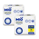 Kit 2 Roupa Íntima Descartável Mió Adulto Tamanho G/XG Unissex 16 Unidades