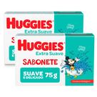 Kit 2 Sabonete Infantil em Barra Huggies Extra Suave 75g