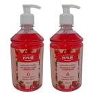 Kit 2 Sabonete Morango Champagne Corpo Mãos 500ML - Pepilon