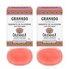 Kit 2 Sabonete Phebo Granado Calêndula Terrapeutics Glicerina Vegetal Natural em Barra 90g